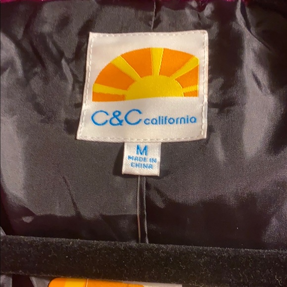 C & C California Pink Faux Fur Jacket Sz M NWT - Picture 3 of 5